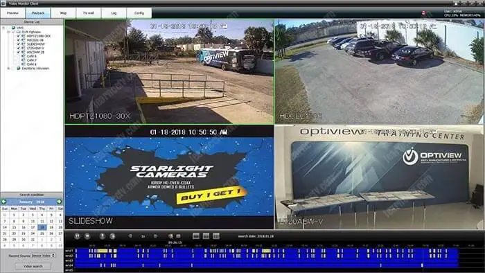 Hikvision and Dahua DVR software Playback