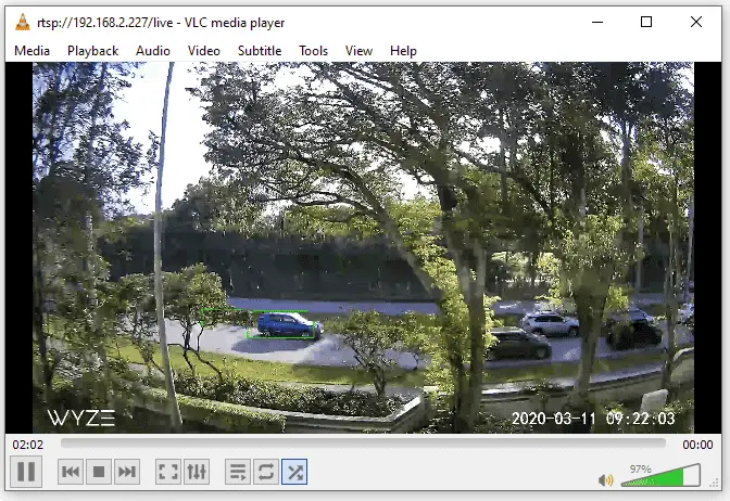 Wyze Cam RTSP video on VLC